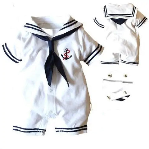 Baby Sailor Romper Overall Cute - Casual