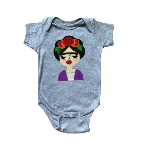 Frida Baby Body - Grey and Pink