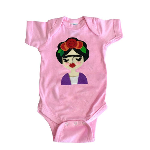 Frida Baby Body - Grey and Pink