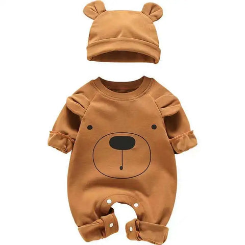 New knitted baby one-piece set for spring and autumn