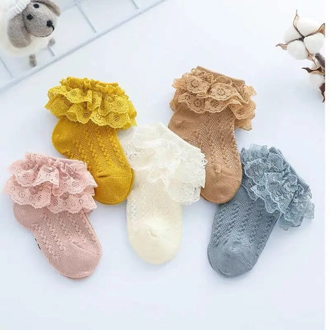 Breathable Ruffle Socks for Girls