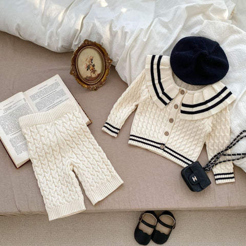 High Quality Handmade Dress Sets for Babies Khaki - Black