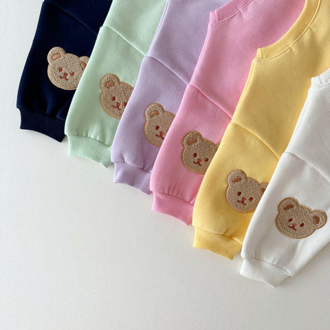 Baby - Kids Unisex Casual with Teddy Bear Pattern and Long Sleeves