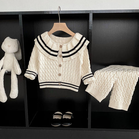 High Quality Handmade Dress Sets for Babies Khaki - Black