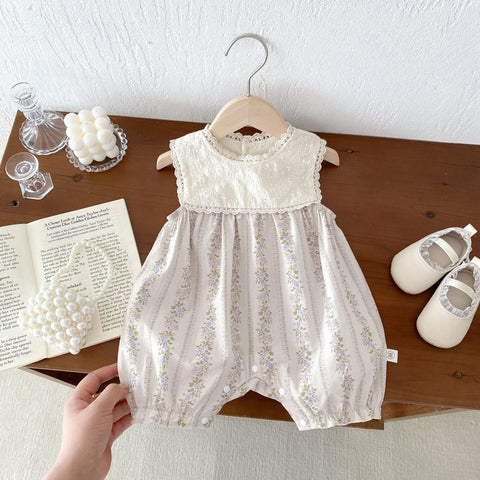 New Design Baby Girls Summer Dress Floral Pattern