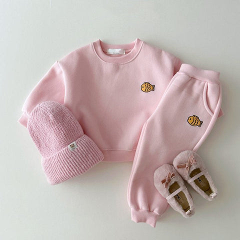 Kinder Baby Trainingsanzug mit Fisch Logo