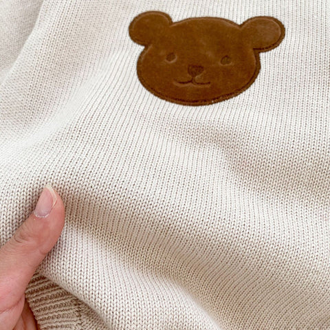 Baby Schlafanzug - Unisex mit Teddybär Design und lange Ärmel