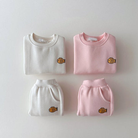 Kinder Baby Trainingsanzug mit Fisch Logo