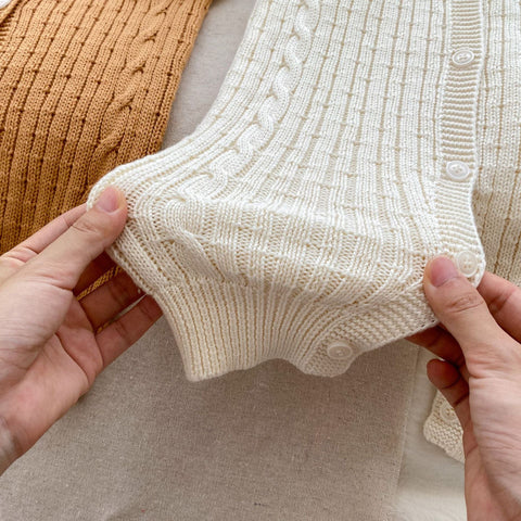 Baby Unisex Solid Sweater with Long Sleeve for Autumn