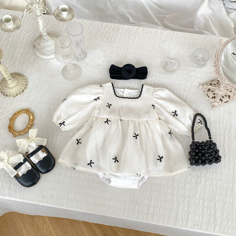 Baby Design Long Sleeve Square Neck Onesies