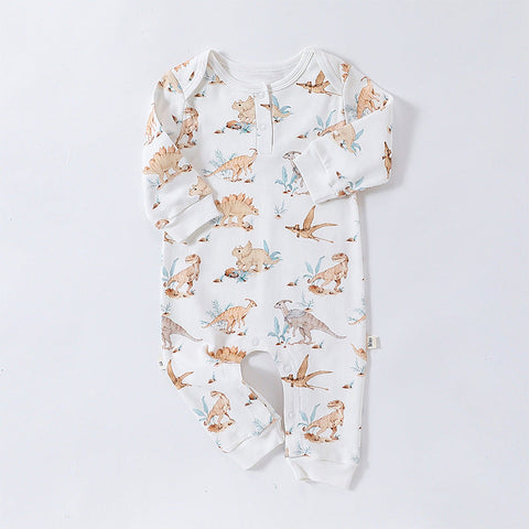 Baby Pajamas Unisex with Animal Pattern - Long Sleeves
