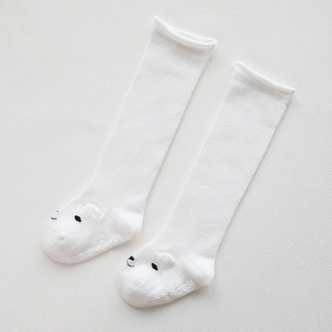 Non-slip knee socks made of soft cotton for babies