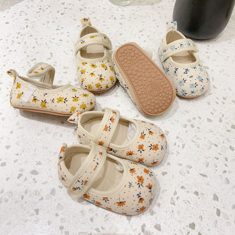 Baby Girls Toddler Shoes Flower Design