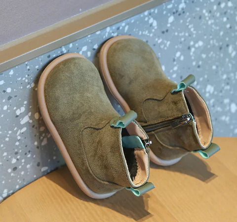 Einfarbige Retro-Baumwollstiefel im britischen Stil für Kinder