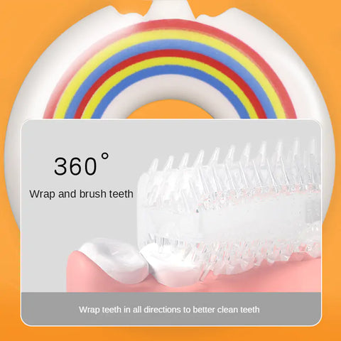 U-shaped silicone baby toothbrush