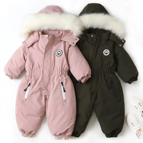 Thick, warm winter overall for toddlers