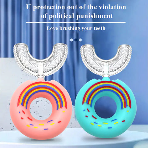 U-shaped silicone baby toothbrush